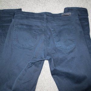 AG Adriano Goldschmied The Stilt Cigarette Leg Dark Blue Skinny Jean Pant 27 x31
